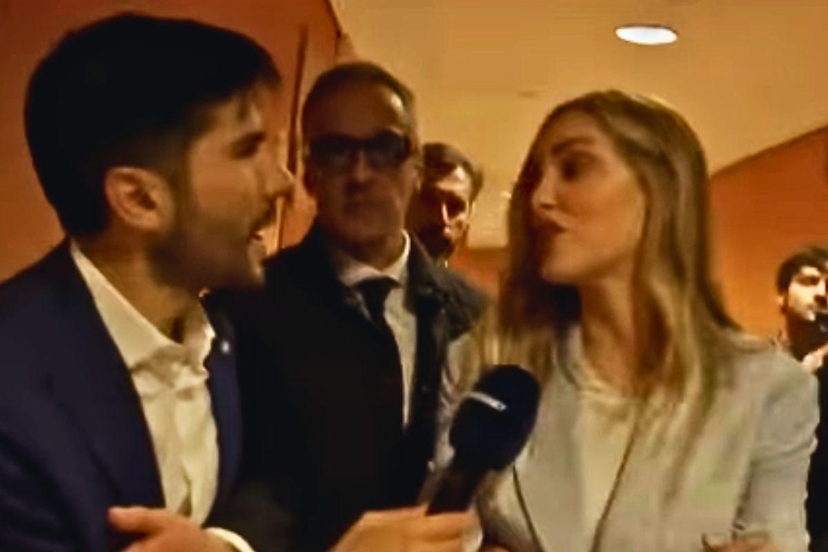 Chiara Ferragni reagisce al giornalista di Mediaset