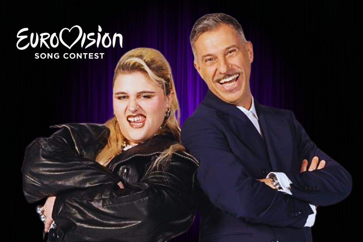 I conduttori dell'Eurovision BigMama e Gabriele Corsi