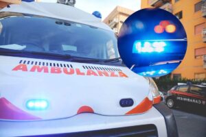 un'ambulanza e la sirena della polizia