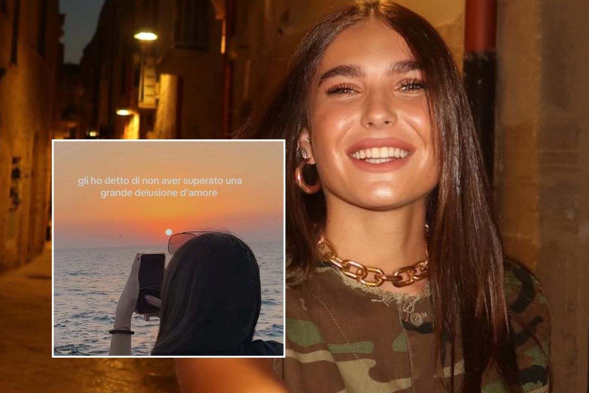 Chanel Totti foto nostalgica al tramonto