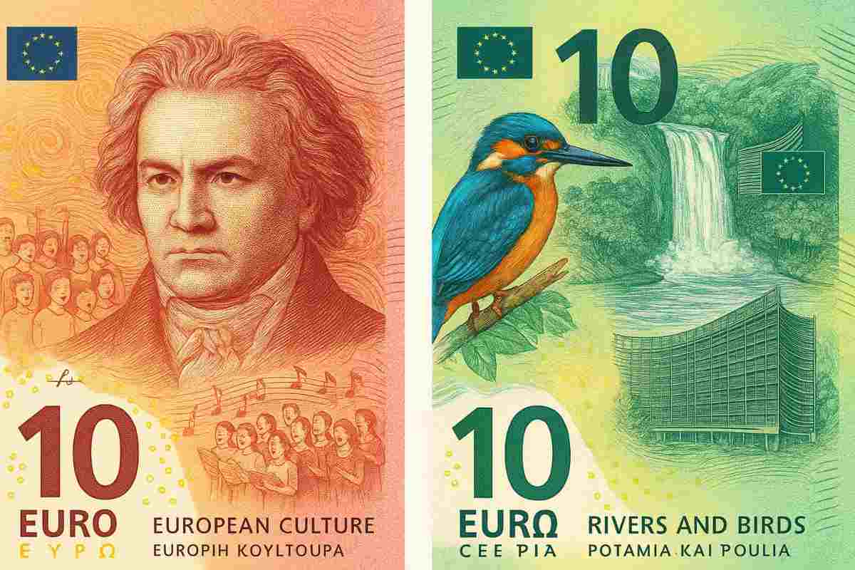 simulazione delle nuove banconote da 10 euro